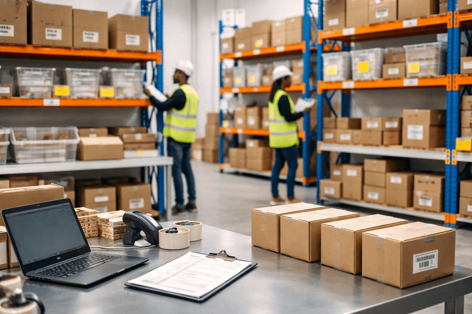 Calm warehouse preparation and checklist workflow